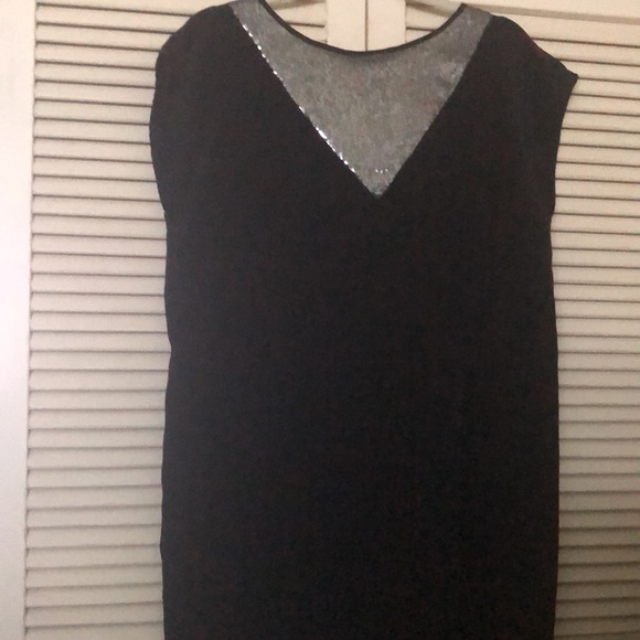 Black  silk tunic top brand new never worn sz med - Picture 3 of 8